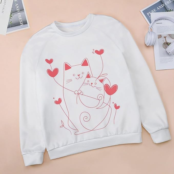 Womens Long Sleeve Tops Y2k Japanese Art Print Sweatshirts Fall Pullover for Women Crewneck Vintage Shirts Boho Tops