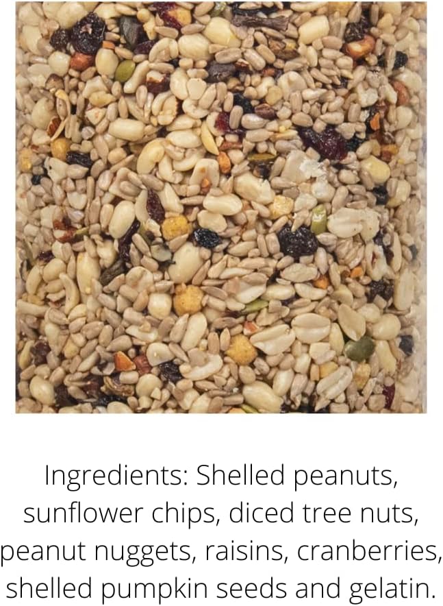 JCs Wildlife Woodpecker Blend Premium Bird Seed 2 lb Small Cylinder with Hole (2 Cylinders)