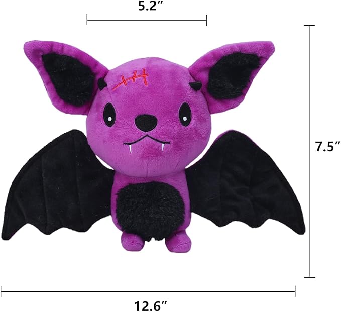Blnboimrun Dog Toys for Aggressive Chewers, Squeaky Plush Bat with Crinkle Paper, Durable Interactive Chew Toys for Small, Medium & Large Dogs, Indoor Outdoor Play Pet Gift