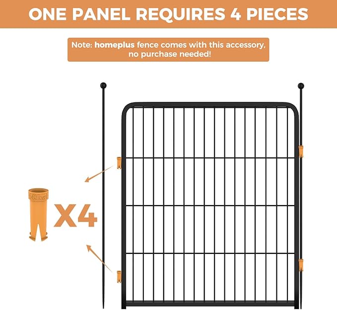 FXW Dog Playpen Accessories - Muffler Tubes, Compatible Rollick/Instant Dog Playpen (Replacement for HomePlus/Dog Gate) (32PCS, Orange) │ Patented