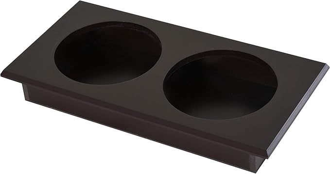 PawHut Raised Pet Feeding Storage Station with 2 Stainless Steel Bowls Base for Large Dogs and Other Large Pets, Coffee