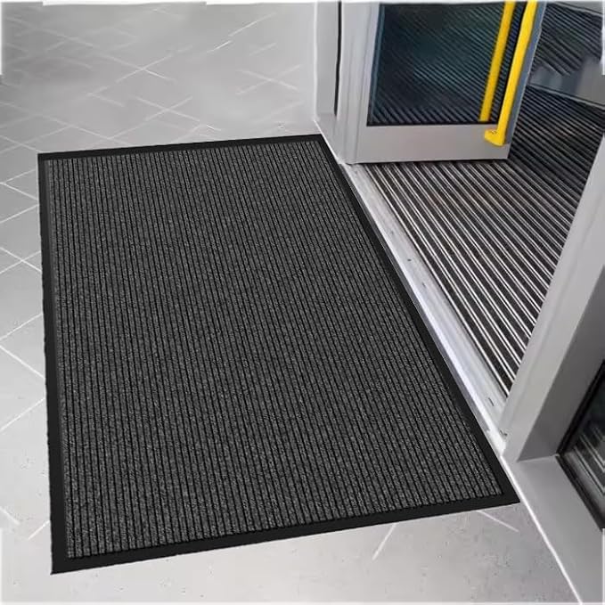 Door Floor Mat Commercial Grade Large Size 3' x 10'Heavy Duty Tough Entry Collection Slip Skid Entrance Mat with Rubber Backing Low Profile and Easy to Clean Indoor Outdoor Rug