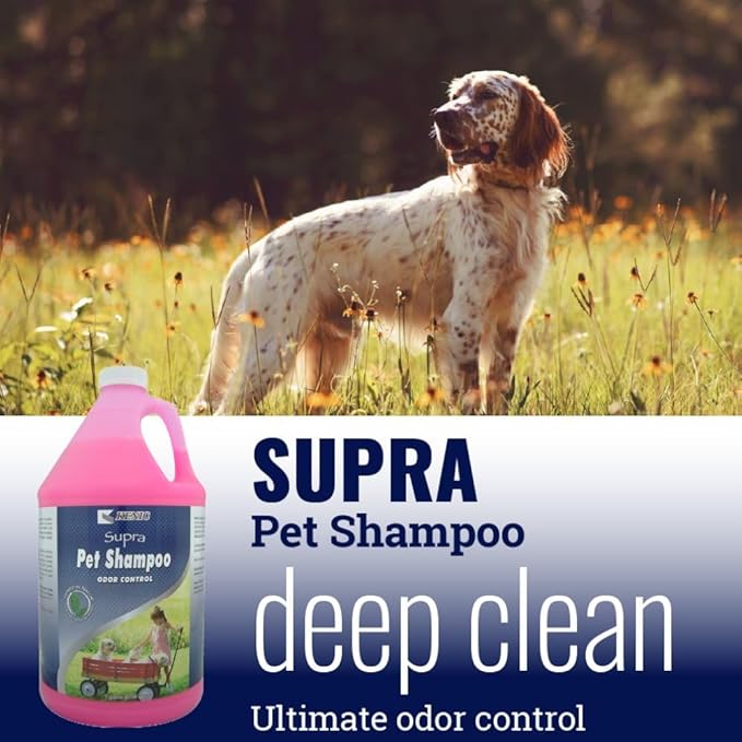 Kenic Supra Deodorizing Dog Shampoo for Smelly Dogs, Odor Control Formula for Dogs and Small Animals, 1 Gallon, Made in USA