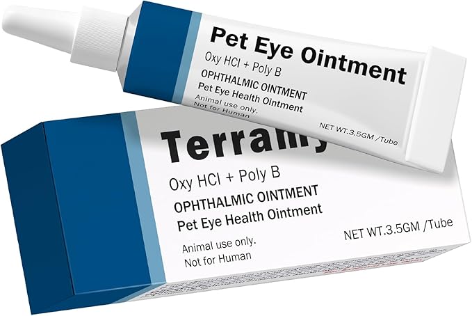 Pet Health Eye Ointment for Cats, Dogs, Cattle, Sheep, Horses, Birds and Puppies, Kitten - 1 Tube 3.5g(1/8oz)