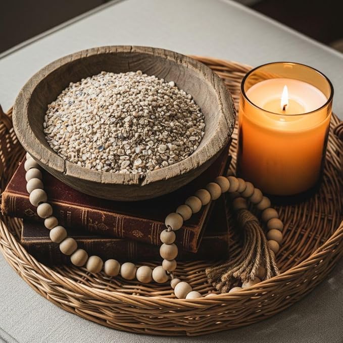 32 oz Jug of Natural Crushed Seashell Sand for Indoor Outdoor Decor, vase Filler, Candles, Art, Crafts, Aquariums, Fairy Gardens, planters, tablescapes, terrariums, Design