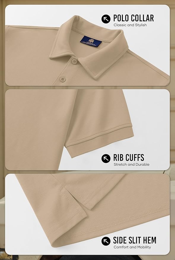 Men Embroidered Doberman Polo Casual Short Sleeve Plain Collar Shirt (S-XXL)