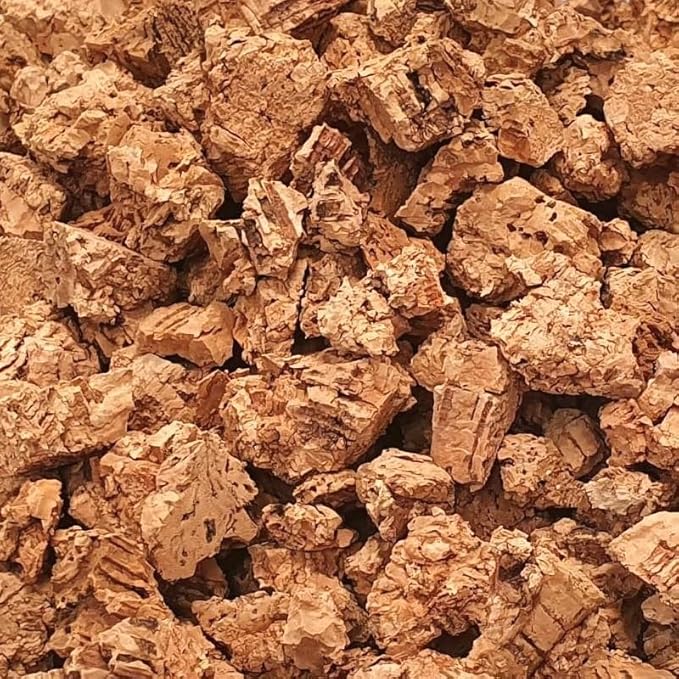 Cork Orchid Bark - Cork Bark Nuggets (3/8"- 3/4") - Natural Cork Bits (10-20mm) for Orchids, Air Plants, Reptiles & Terrariums (20 quarts)