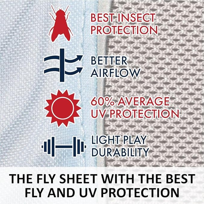 Schneiders Adjusta-Fit Mosquito Mesh Hybrid II Horse Fly Sheets | Ultimate Insect & UV Protection for Equine Comfort