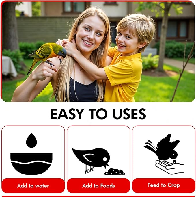 Morning Bird Calcium Plus Liquid for Birds – Bird Vitamins for Strong Eggshells, Healthy Bones, and Baby Bird to Support Growth, Breeding, and Wellness for All Birds 32 Fl Oz