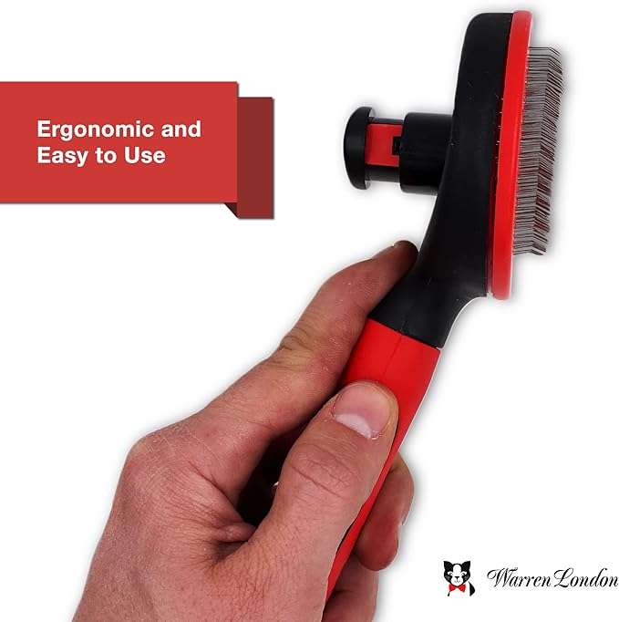 Warren London Cat Detangler Spray Bundle with Pin Brush for Matted Hair | Leave in Conditioner Pet Detangling Spray That Demattes & Refreshes | 8oz w/Pin Brush