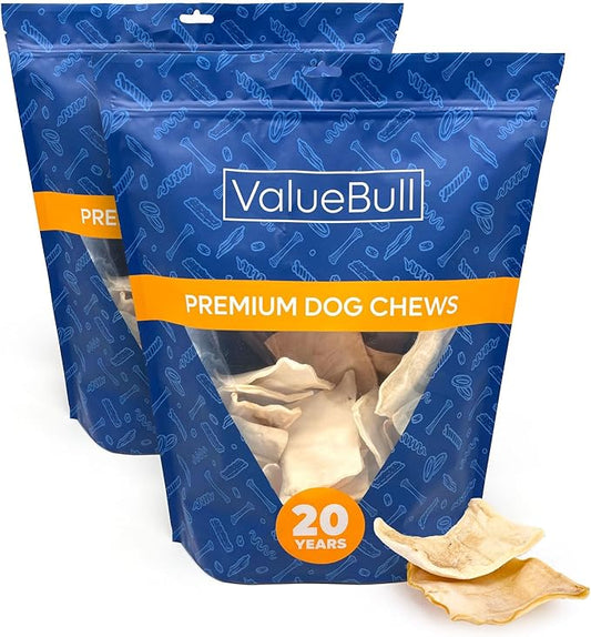 ValueBull USA Rawhide Chips, 4 Pound - Natural & Safe, USA Beef Hide, Long Lasting, Chemical Free, No Artificial Flavors