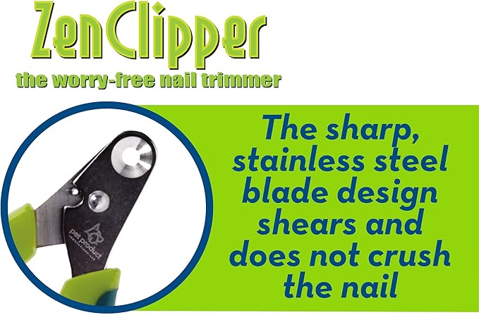 Zen Clipper Pet Nail Clipper for Cats – Cat Nail Trimmer for Safer Pet Grooming Care - Clean, Quiet, and Easy-to-Use Stainless Steel Claw Trimmer - (1.5mm Hole)