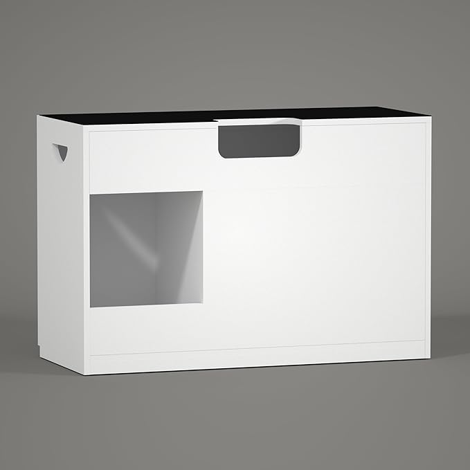 LANDEN Aquarium Stand and Cabinet, Fish Tank, Nano Foam Leveling Mat Included, Contemporary and Simple Design, Wooden Matte White Painted(Stand Only) W47.2xD19.7xH31.5 inches(120x50x80 cm)