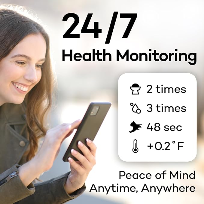 Health Tracker for Cats - Smart Cat Collar with Safety Breakaway Buckle for Indoor Cats, Wellness Alerts, Real-time Monitoring (Navy, XS)