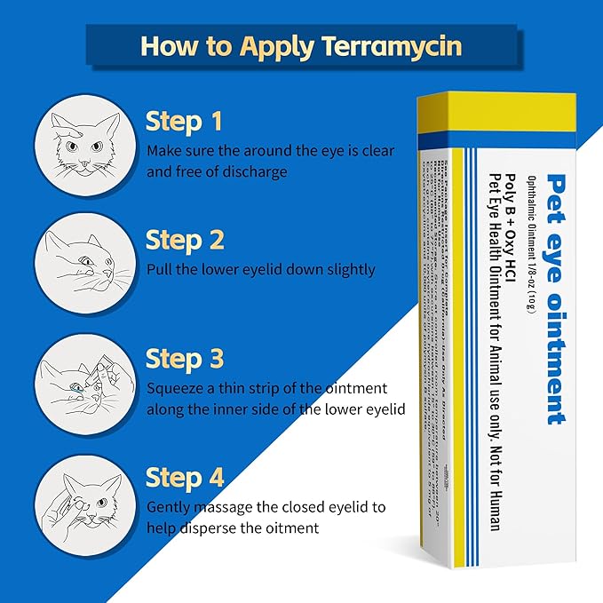 Pet Eye Health for Dogs, Cats, Cattle, Sheep, Horses, Birds and Puppies, Kitten - 1 Tube 0.35 oz /10g