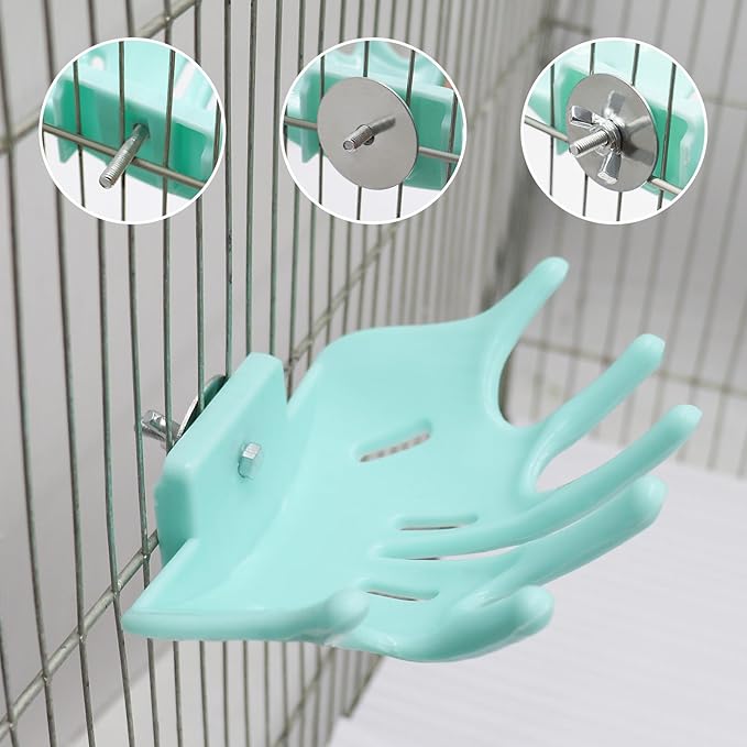 3 Pack Bird Cage Accessories, Multicolor Plastic Bird Perch with Branches, Bird Perches for Cage, Standing Platform for Budgies, Lovebirds, Cockatiels, Small to Medium Birds