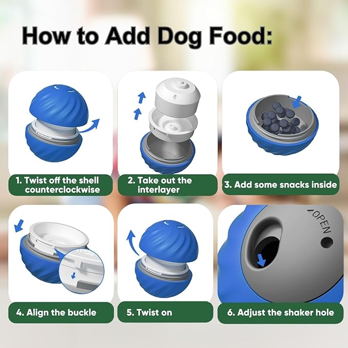 Zoomie Buddy 2.0, Zoomie Buddy for Dogs, 2 in 1 Smart Touch Interactive Dog Balls ＆ Pet Feeder, 2.83" Diameter, Suitable for Small/Medium Dogs, with Fruit Plush Cover (2*Blue, Bayberry)