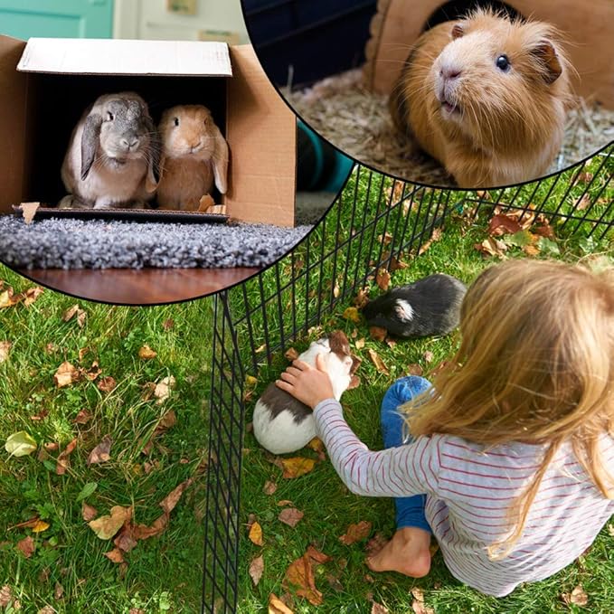 8-Panel Tall Dog Playpen Crate Fence Pet Kennel Play Pen Exercise Cage, 42-Inch, Black