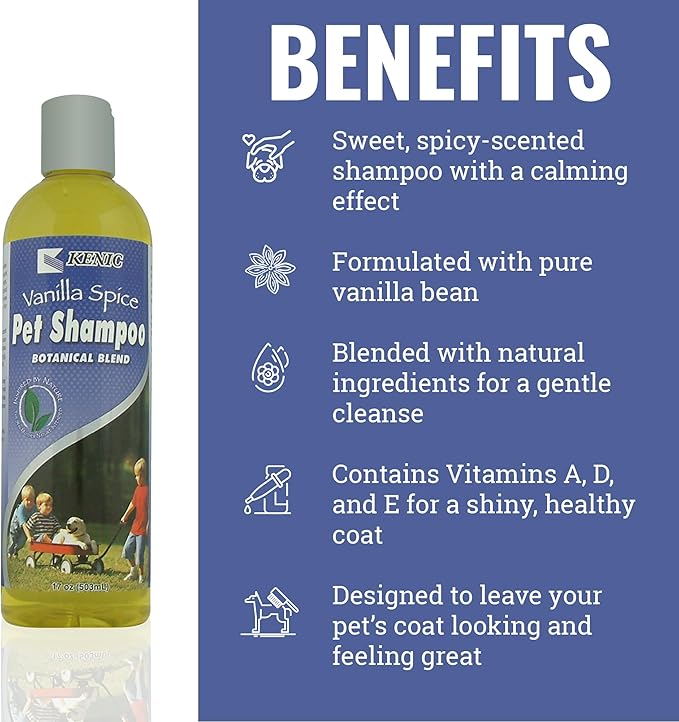 Kenic Vanilla Spice Pet Shampoo, 17-Ounce