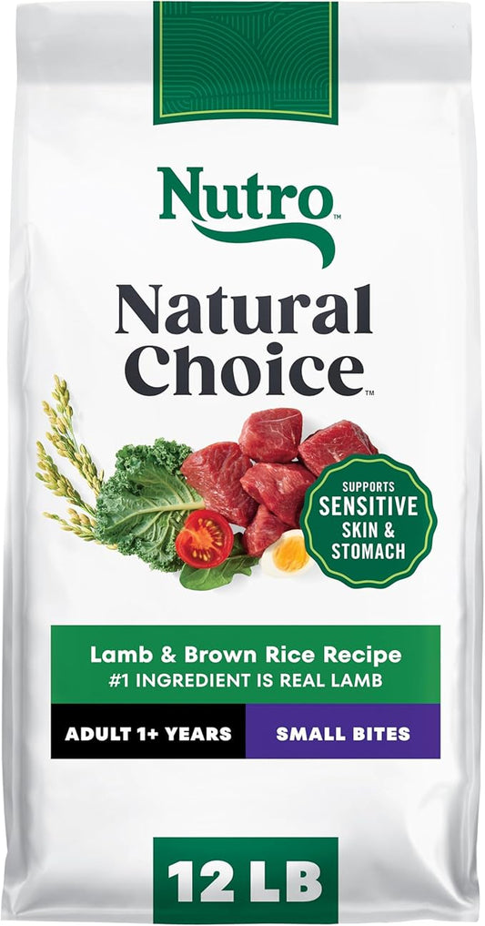 Nutro Natural Choice Lamb & Brown Rice Adult Small Bites Dog Food Recipe, 12 lb. Bag