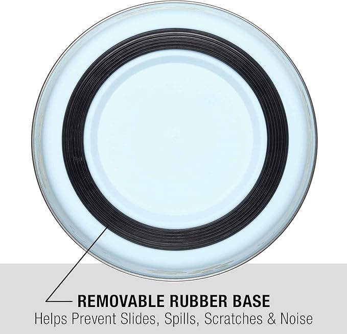 Loving Pets Bella Dog Bowls- Stainless Steel Dog & Cat Bowls - Spill Proof Dog Food Bowl, Cat Bowl, Puppy Essentials & Pet Supplies Great for Home & Travel (Large 35-65 lbs, Murano Blue)