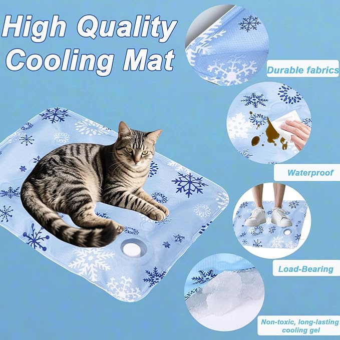 Dog Cooling Mat, Cooling Mat for Dogs & Cat, Provides Instant Relief for Small, Medium, Large Dogs, Washable, Non-Slip Design, Perfect for Hot Summer Days to Keep Pets Comfortable (L 23.6''*35.4'')