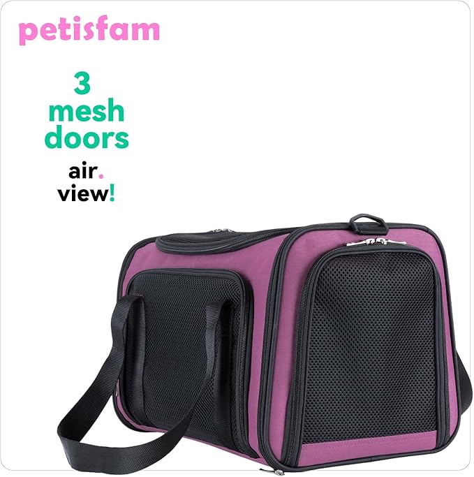 petisfam Easy Load Pet Carrier for Medium Cats and Small Dogs