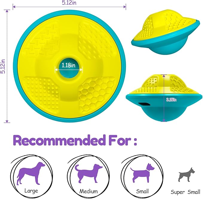 Interactive Dog Puzzle Toy for Smart, Dog Enrichment Toys to Keep Them Busy, Treat Dispensing Dogs Slow Feeder & Stimulating Dogs Toy