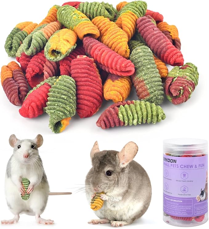ERKOON Chinchilla Treats, Timothy Grass Chew Toys for Teeth for Rabbit Guinea Pig Gerbil Rat Dwarf Hamster (Treats)