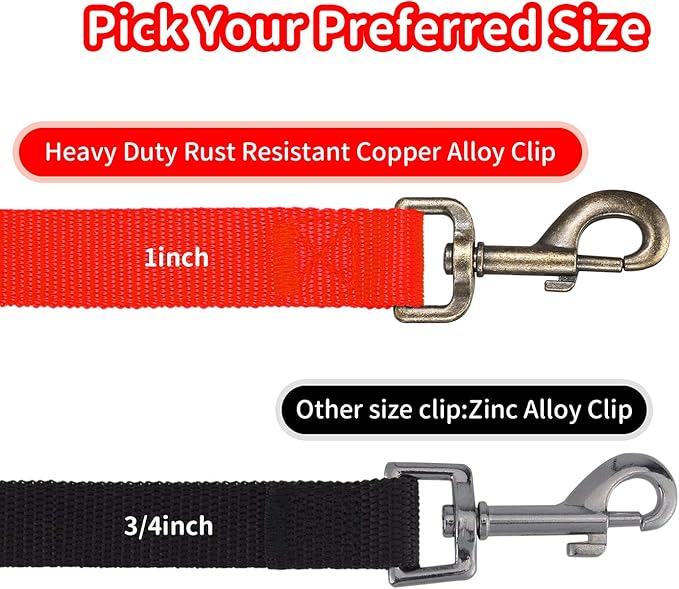 HIKISS Long Dog Leash Obedience Recall Training Agility Lead with Thickening Material for Large Dog - 15ft 20ft 30ft 50ft 100ft Training Leash(Red 100ft)