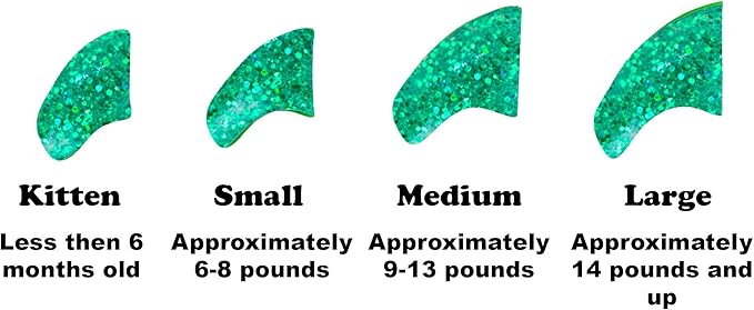 40 Pack Soft Nail Caps for Cat Claws Seafoam Glitter Medium