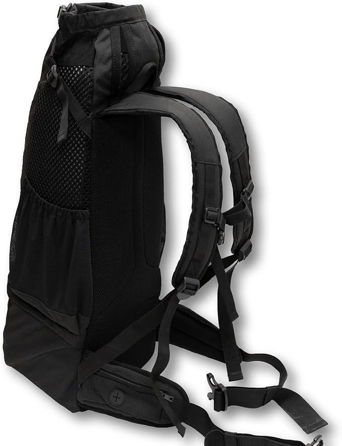 K9 Sport Sack Knavigate - X-Small, Midnight Black - Ideal for Dogs with 9-12” Back Length - Adjustable, Backpack-Style Carrier with Internal Frame & Padded Hip Belt