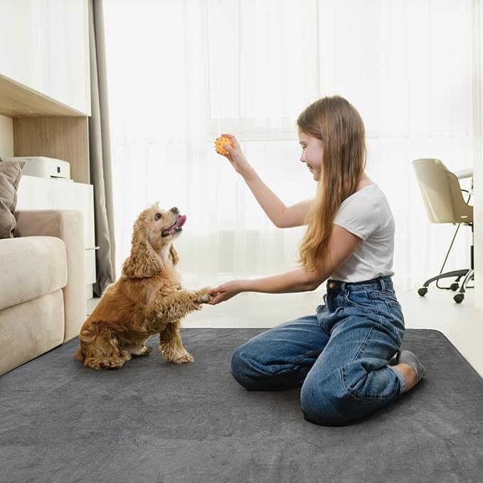 LOOBANI Washable Pee Pad for Dogs, 2 Packs Non-Slip Puppy Training Pads, Fast Absorbent Pet Whelping Pads, Puppy Playpen Mat for Incontinence, Housebreak, Crate, 31x36in, Gray