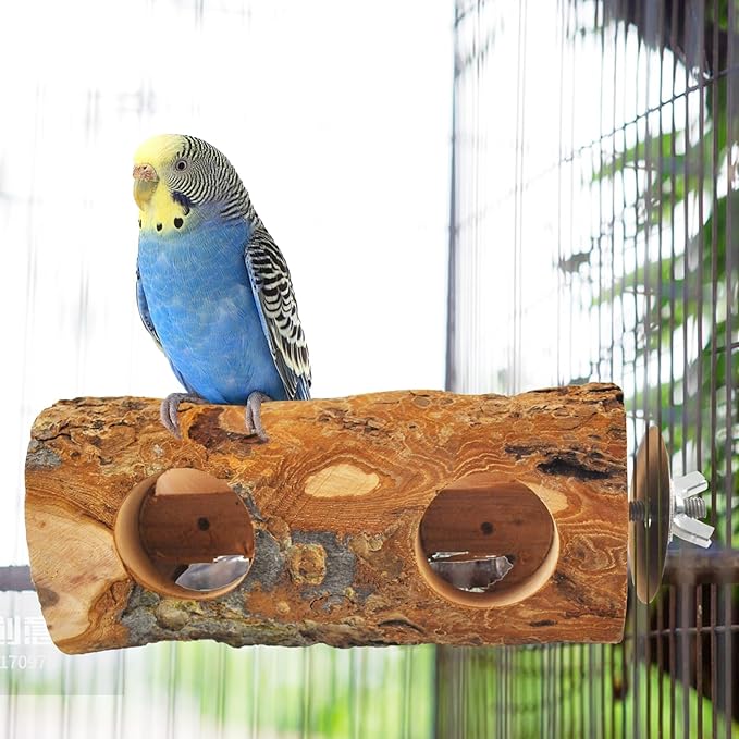 Bird Wooden Block Chewing Toy Parrot Beak Grinding Toys Wood Birds Cage Foraging Training Toy with Bird Perch for Parakeet Cockatiel Lovebird Budgie