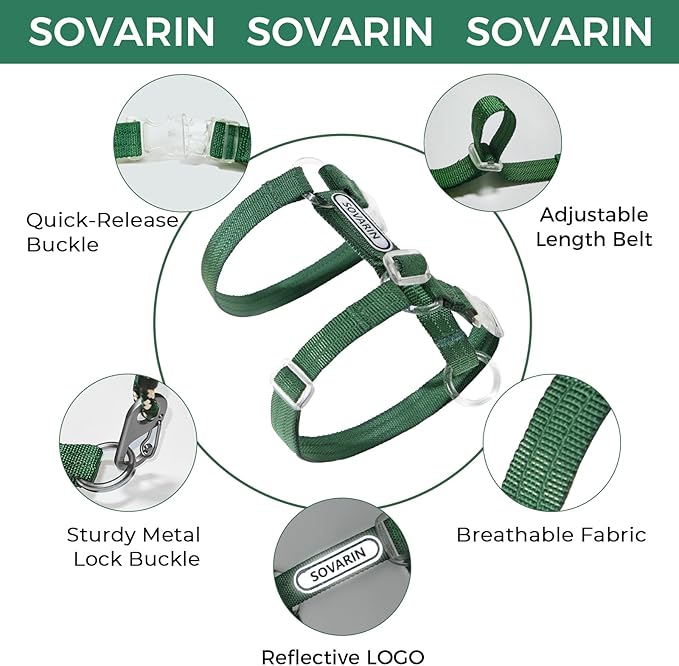 Cat Harness and Leash Set - Pink Lightweight Soft Kitten Harness Escape Proof, Adjustable Travel Pet Harness for Walking，Easy Control Comfortable Outdoor (Pink, One Size Fits All)