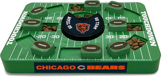Pets First NFL Chicago Bears Large Puzzle Toy, New Size, Interactive Dog Treat & Slow Feeding Toy