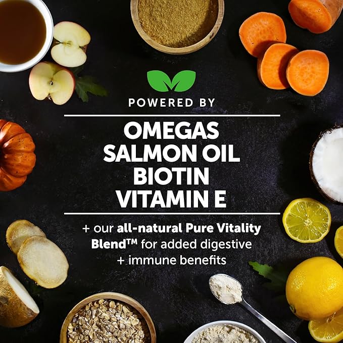 Pet Honesty Omega Skin Health Chews for Dogs, Alaskan Salmon Oil, Omega-3 Fish Oil, Krill, Spirulina, Omega-3s, Healthy Skin & Coat, Itchy Skin, Dog Allergies, May Reduce Shedding (90 Count)