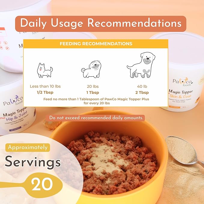 PawCo Magic Topper Variety Pack - Dog Food Topper for Picky Eaters, Grain-Free Meal Enhancer, Supports Immune & Digestive Health, 800g