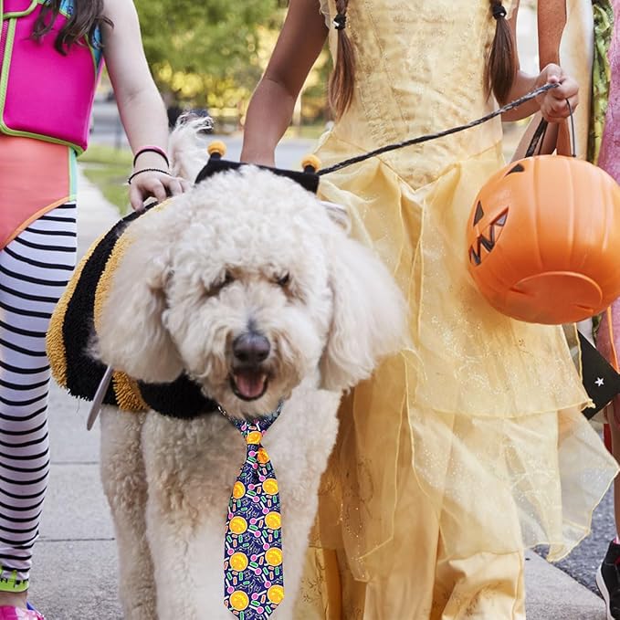 PET SHOW 10pcs Halloween Medium Dog Ties Neckties for Large Dogs Adjustable Holiday Grooming Accessories Neck Ties Bowties Girl Boy Festival Costumes Assorted Puppies Cats Party Favor