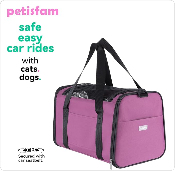 petisfam Easy Load Pet Carrier for Medium Cats and Small Dogs