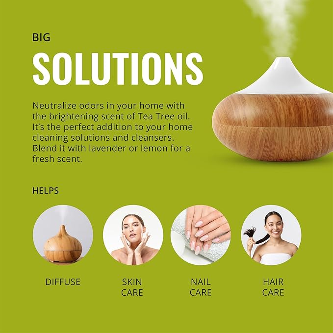 Tea Tree Essential Oil 16 Ounce (2 Pack) – Aromatherapy Tea Tree Oil Bulk for Diffuser, Soap Making, Home, Candles