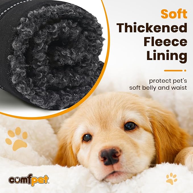 Portable Dog Lift Harness, Thickened Lambswool Dog Lift Harness for Hind Leg, Hip Support Harness Helps Elderly pet, Injured, After Surgery (Large)