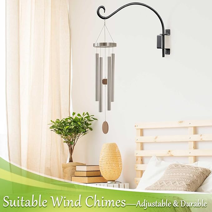 Swivel Bird Feeder Hanger Hook: Swivel Hanging Plant Bracket Outdoor - Wall Mount Hanging Hook for Bird Feeder 12Inch 2Packs