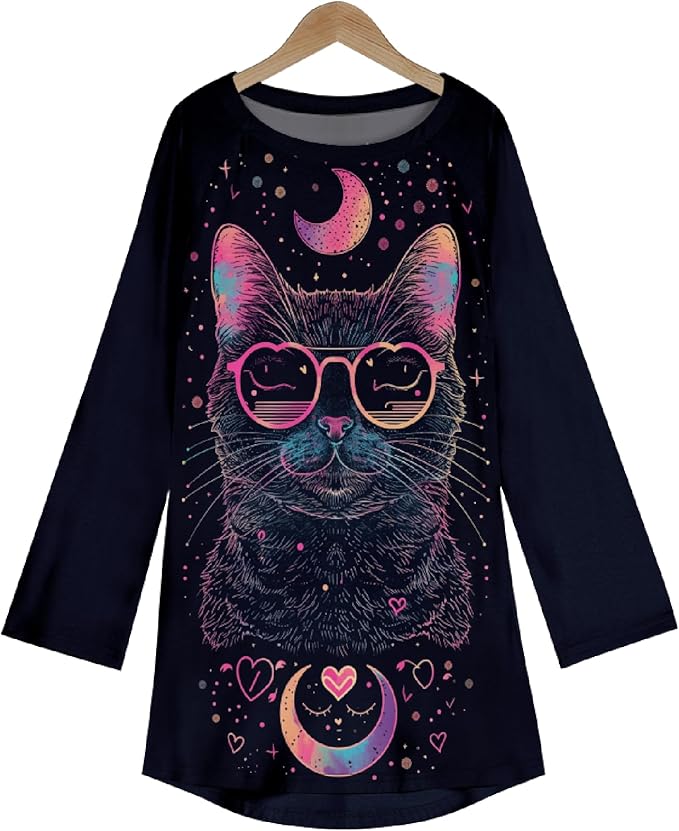 MARSVOVO Women Novelty Graphic Plus Size Sweater Crewneck Long Sleeve Cute Printed Loose Fit Casual Fall Sweaters Top