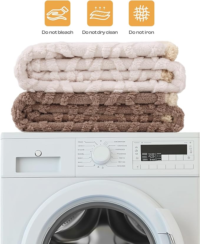 Waterproof Pet Blanket, Liquid Pee Proof Dog Blanket for Sofa Bed Couch, Reversible Sherpa Fleece Furniture Protector Cover for Small Medium Large Dogs Cats, Khaki King Size（90" x 82"）