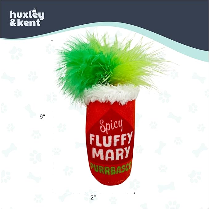 Huxley & Kent Plush Cat Toy - Interactive Catnip Toy for Cats & Kittens - Soft Kitty Toys with Crinkle & Catnip - Fun Indoor Play - Fluffy Mary