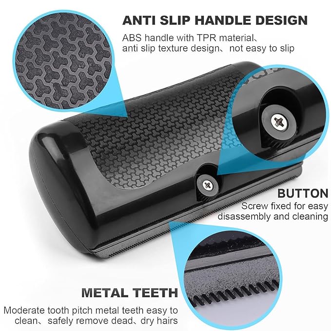Pets Shedding & Grooming Tools, Deshedding Dog Brush for Shedding- Upgrade Cats, Dogs, Rabbits, Horses, Ergonomic Hair Removal Brushs