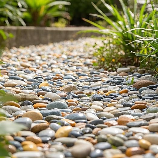 Pebbles for Indoor Plants, 10lbs Colorful Pebbles 0.5-1.2 Inch Decorative River Rocks for Planters, High Polished Stones for Vase Filler Fish Tank Landscaping Garden