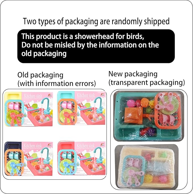 kathson Parrot Bathtub,Automatic Bird Shower Box,Multifunctional Parakeet Bathtub with Faucet,Bird Bathing Tub Pool Toy for Small Medium Birds Cockatiel Lovebird Budgie,Yellow