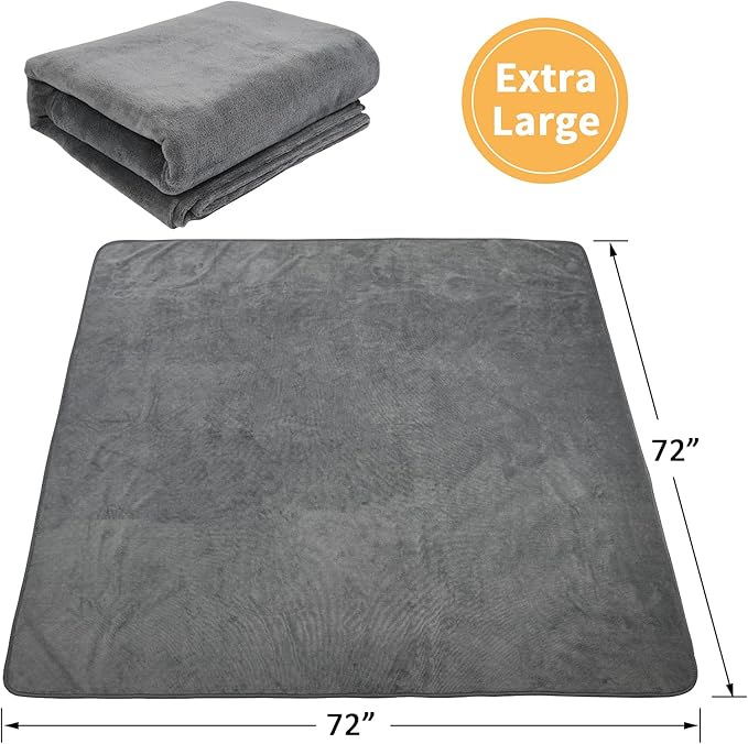 Dog Pee Pad Washable Extra Large, 72x72 Instant Absorb Training Pads, Non-Slip Pet Playpen Mat Waterproof Reusable Floor Mat for Puppy, Senior Dog Whelping Incontinence Housebreaking